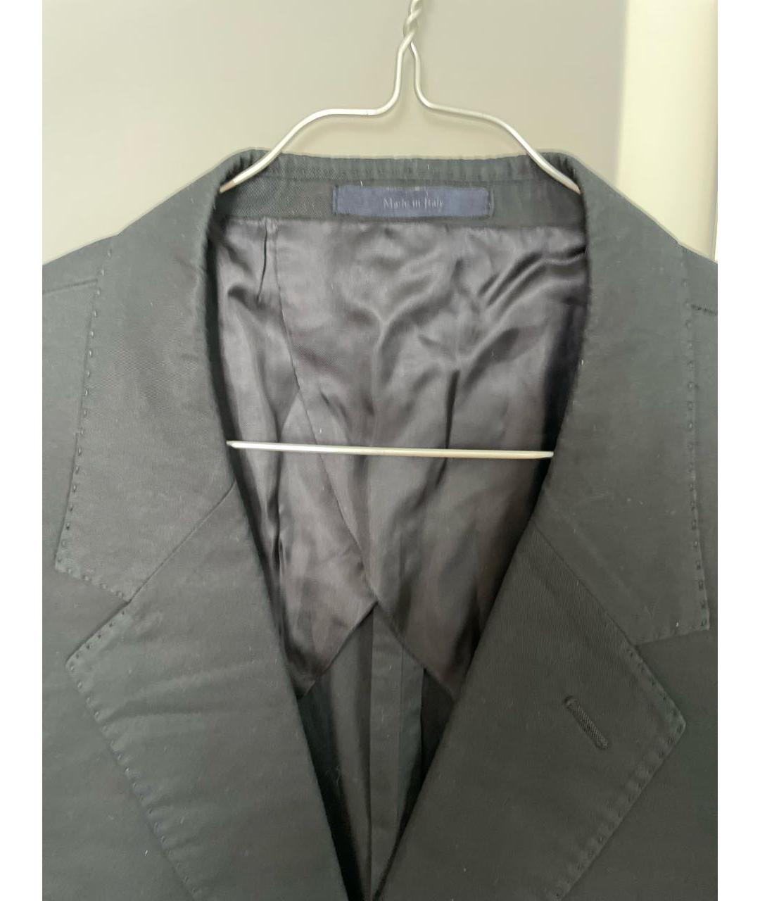 LANVIN Черный хлопко-эластановый пиджак, фото 3