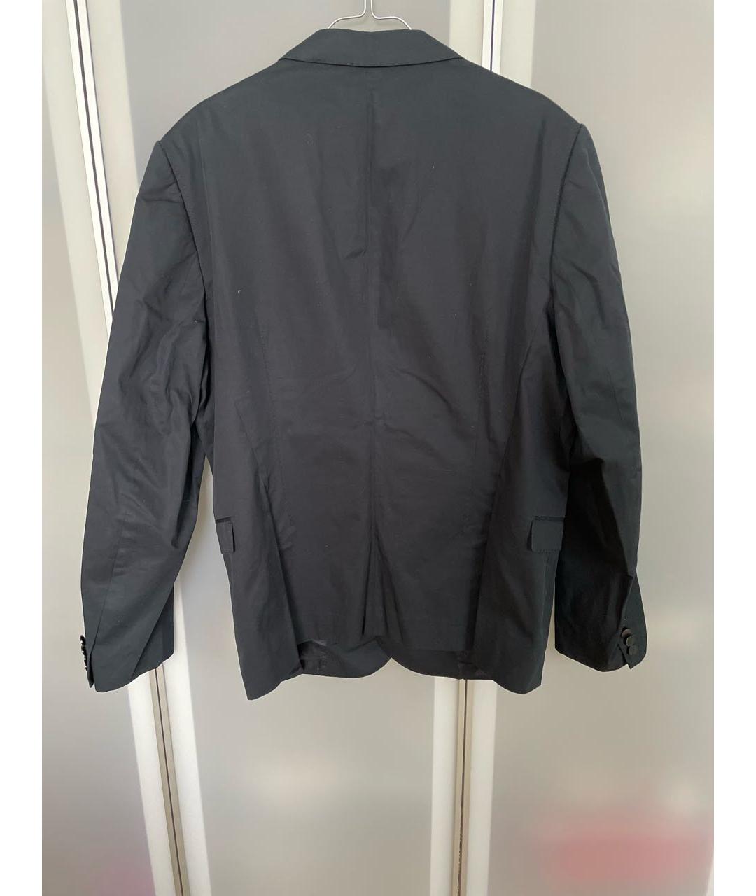 LANVIN Черный хлопко-эластановый пиджак, фото 2