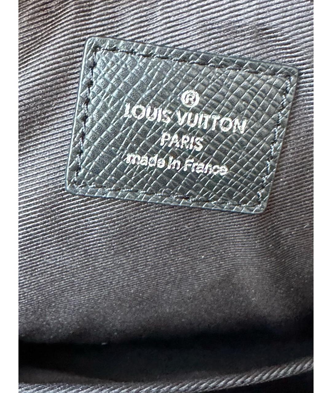 LOUIS VUITTON PRE-OWNED Черная кожаная сумка на плечо, фото 6
