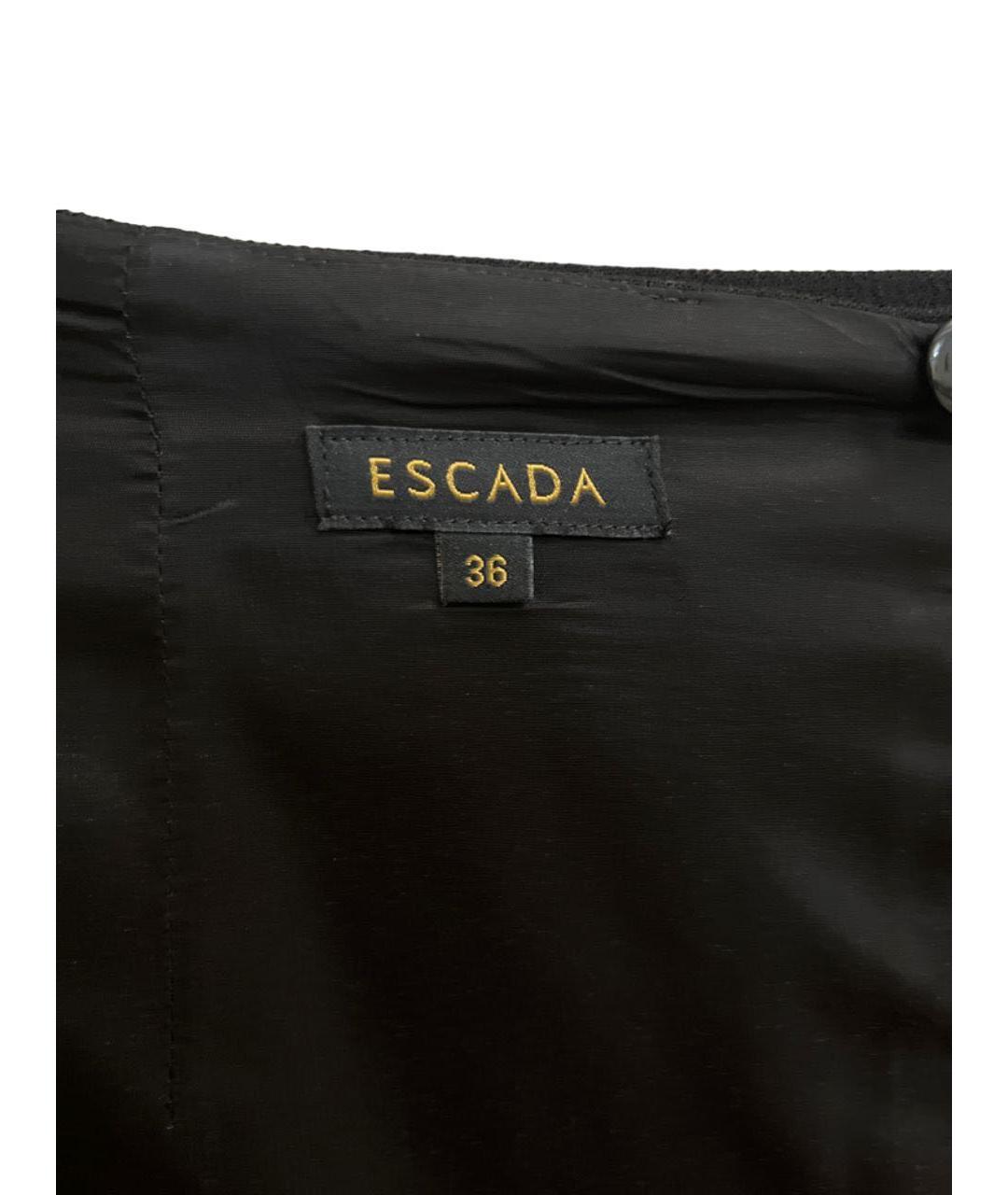 ESCADA Черная шерстяная юбка мини, фото 3