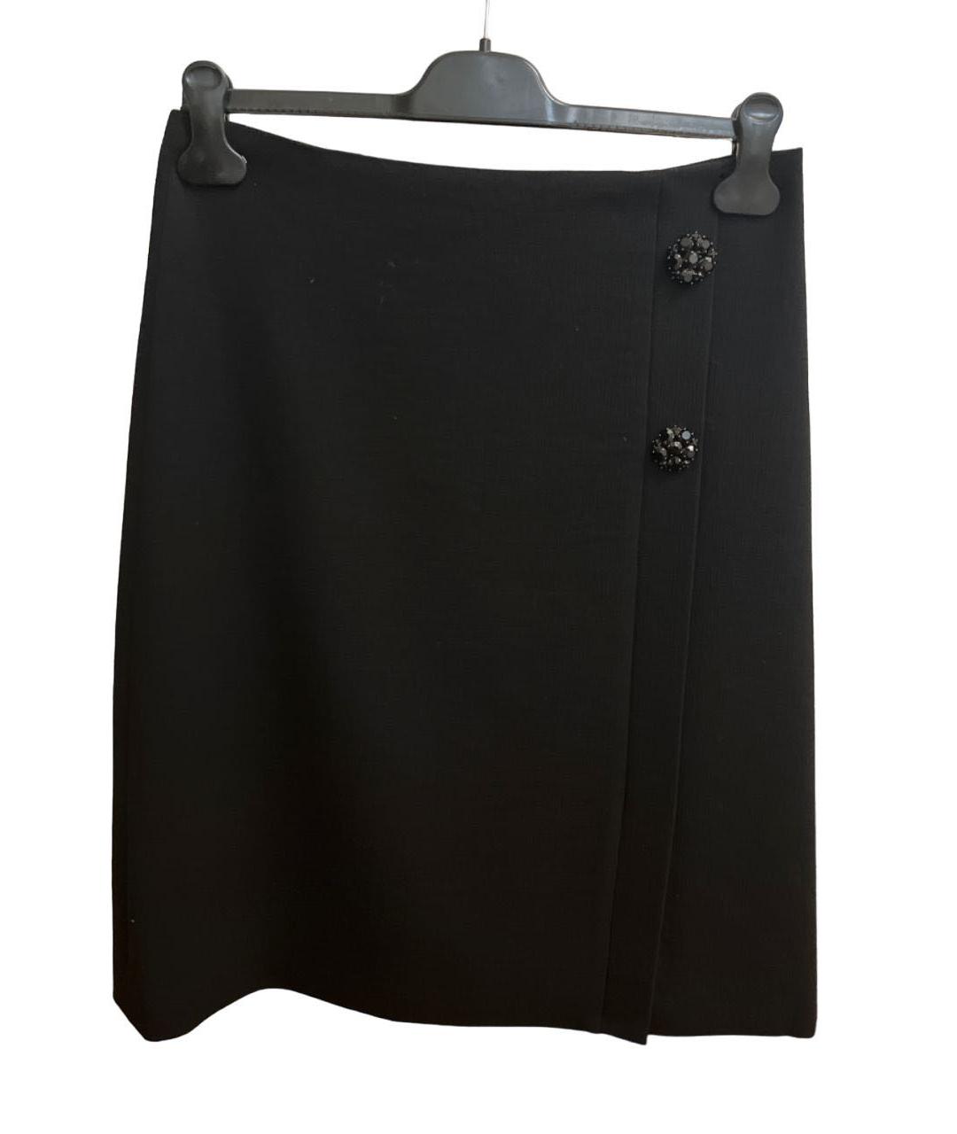 ESCADA Черная шерстяная юбка мини, фото 5