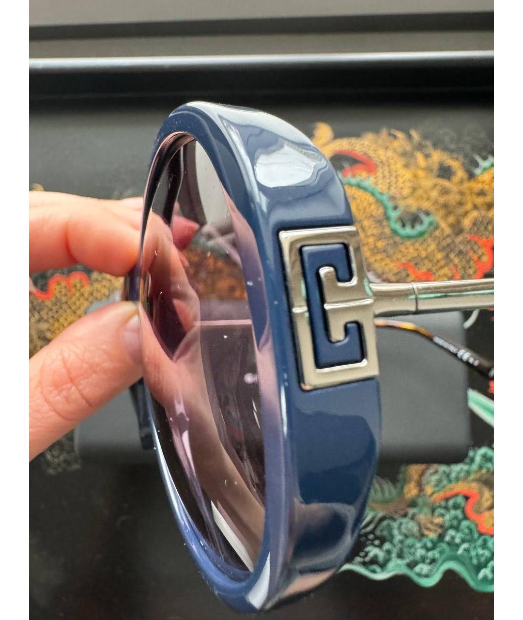 GIVENCHY Синие пластиковые солнцезащитные очки, фото 3