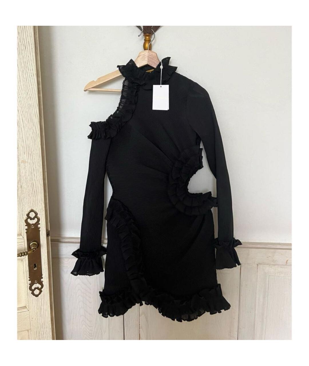 ZIMMERMANN Черное шифоновое коктейльное платье, фото 3