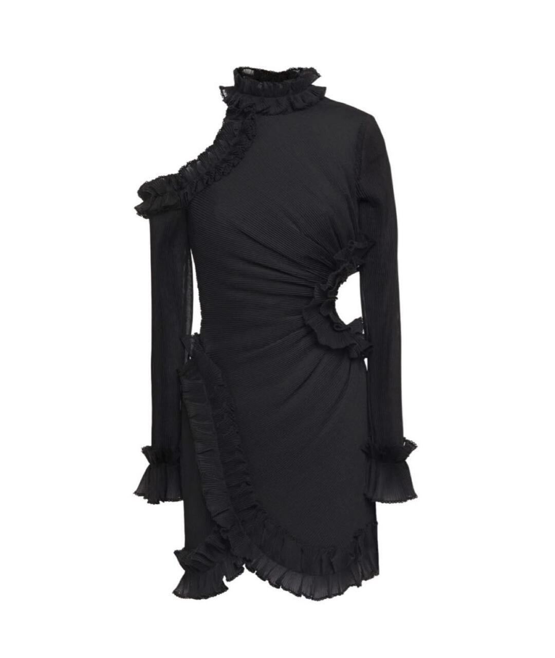 ZIMMERMANN Черное шифоновое коктейльное платье, фото 1