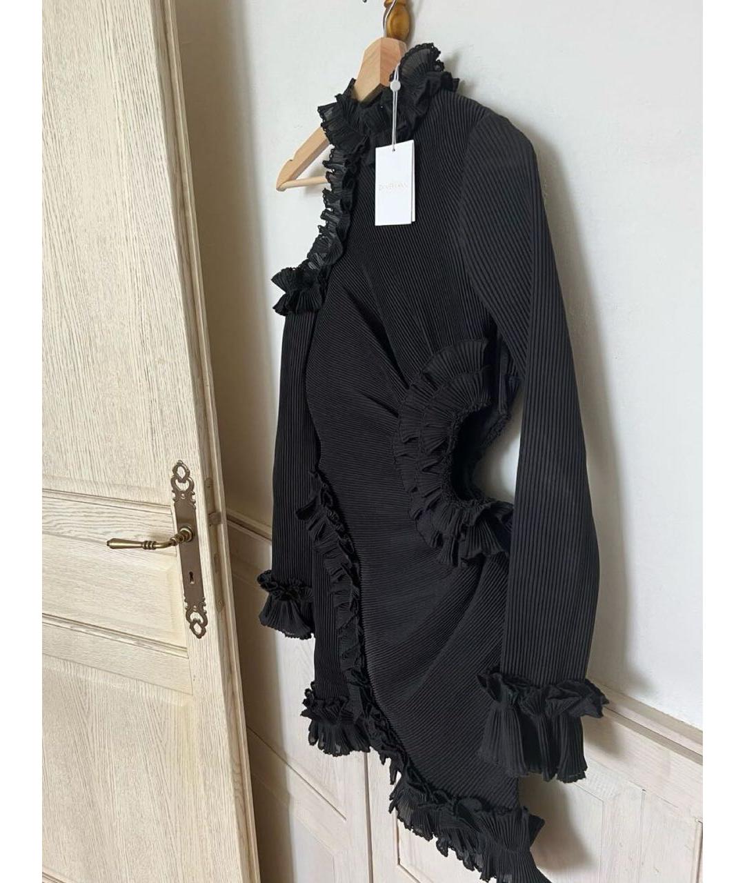 ZIMMERMANN Черное шифоновое коктейльное платье, фото 6