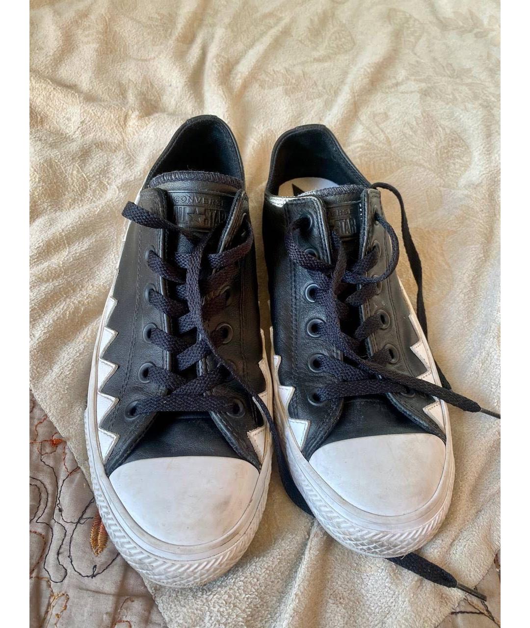 CONVERSE Черные кожаные кеды, фото 3