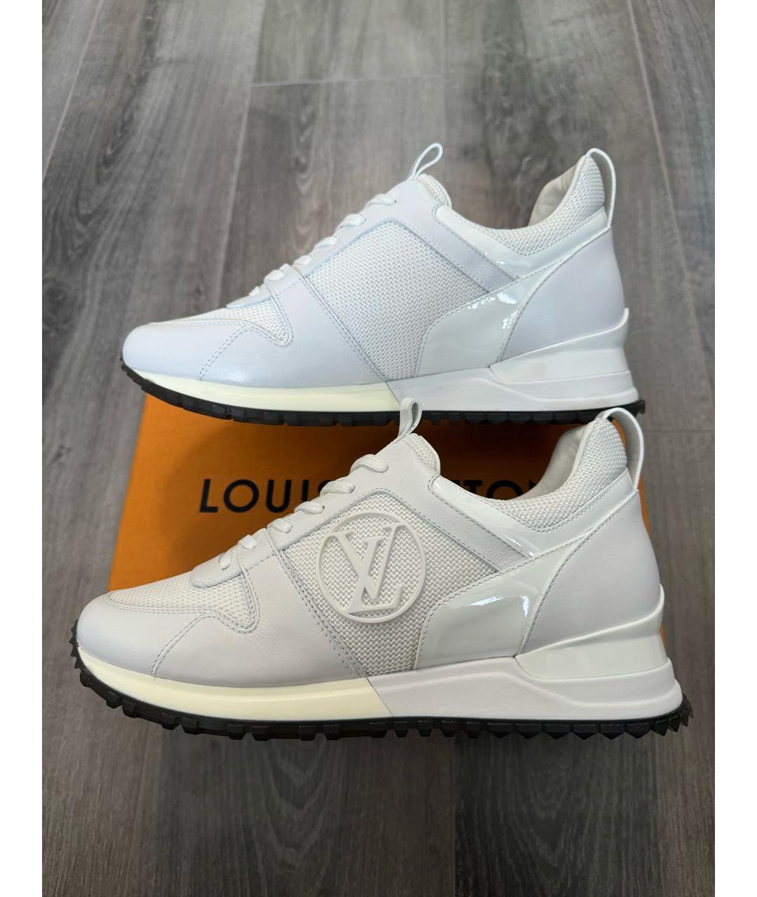 LOUIS VUITTON PRE-OWNED Белые кожаные кроссовки, фото 9