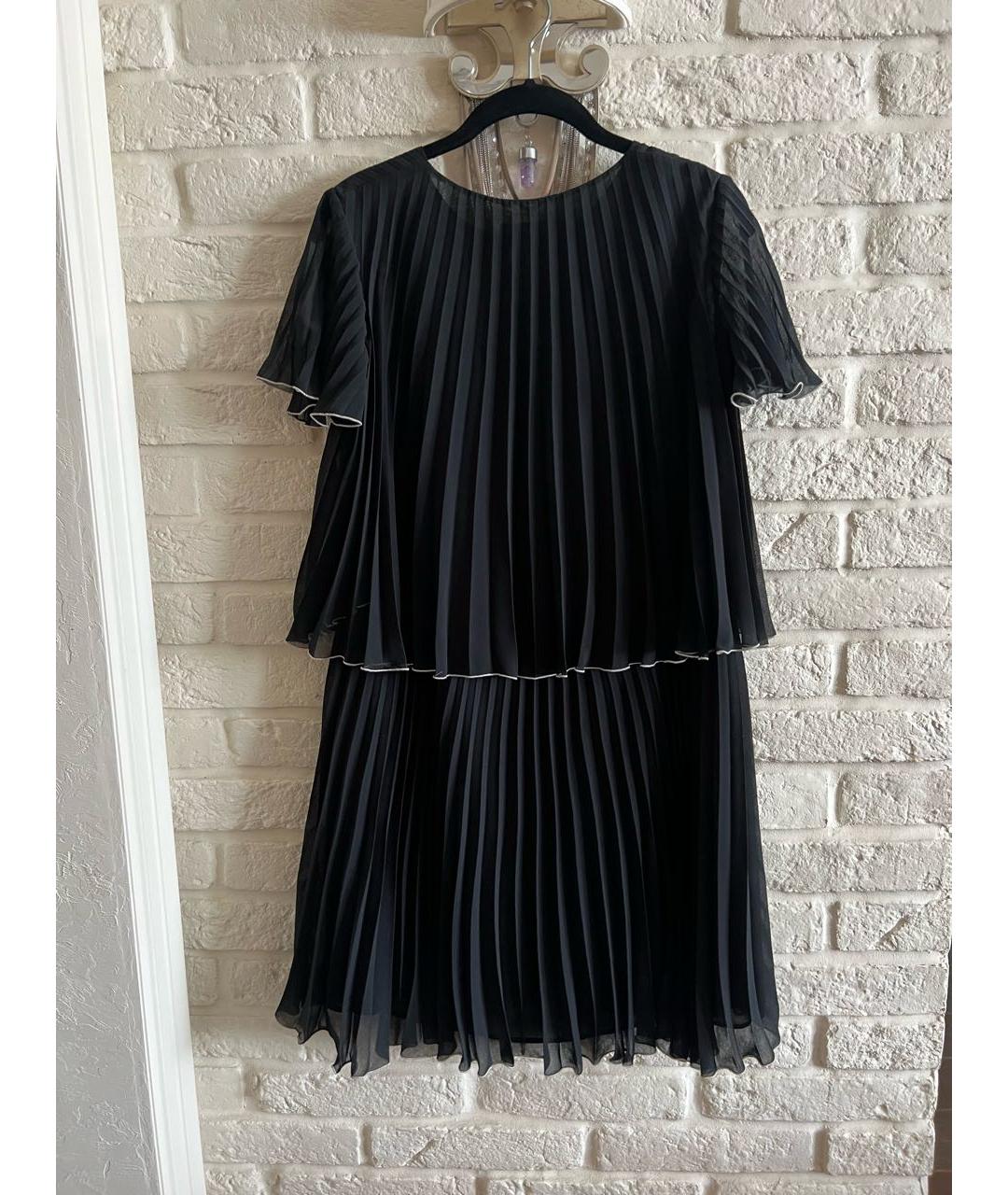 BOUTIQUE MOSCHINO Черное полиэстеровое коктейльное платье, фото 2