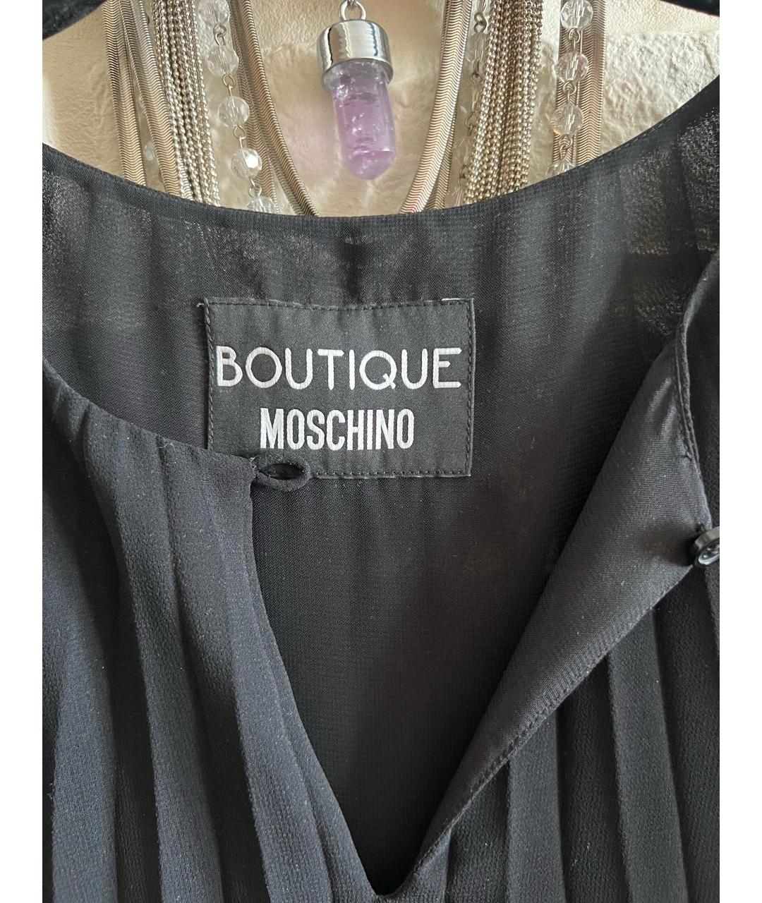 BOUTIQUE MOSCHINO Черное полиэстеровое коктейльное платье, фото 3