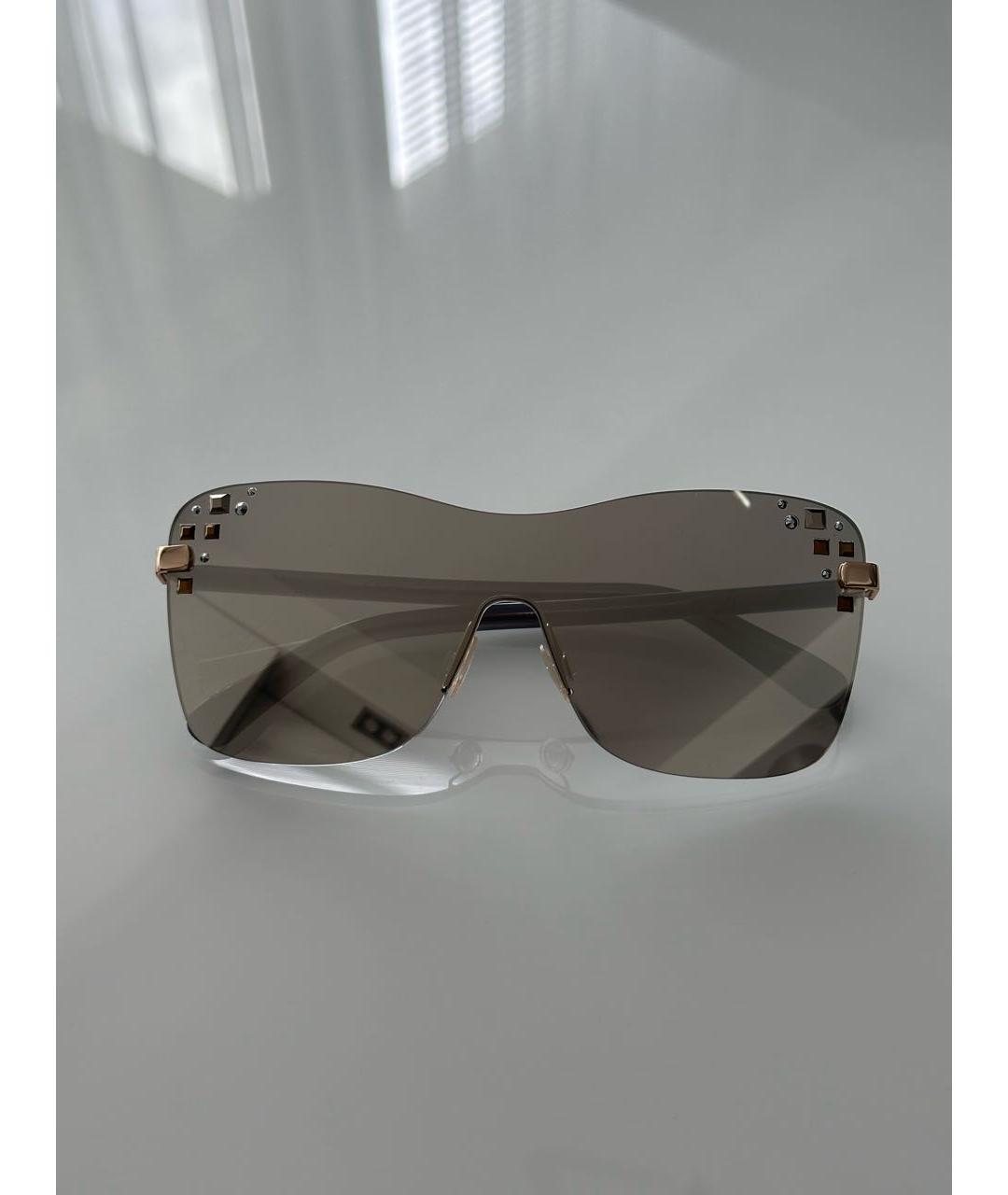 JIMMY CHOO Серебряные пластиковые солнцезащитные очки, фото 7