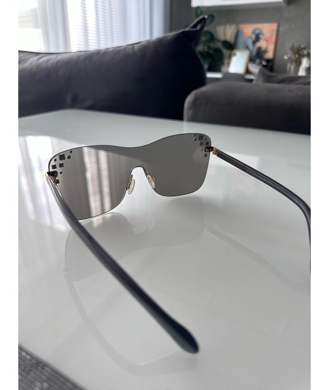 JIMMY CHOO Серебряные пластиковые солнцезащитные очки, фото 6