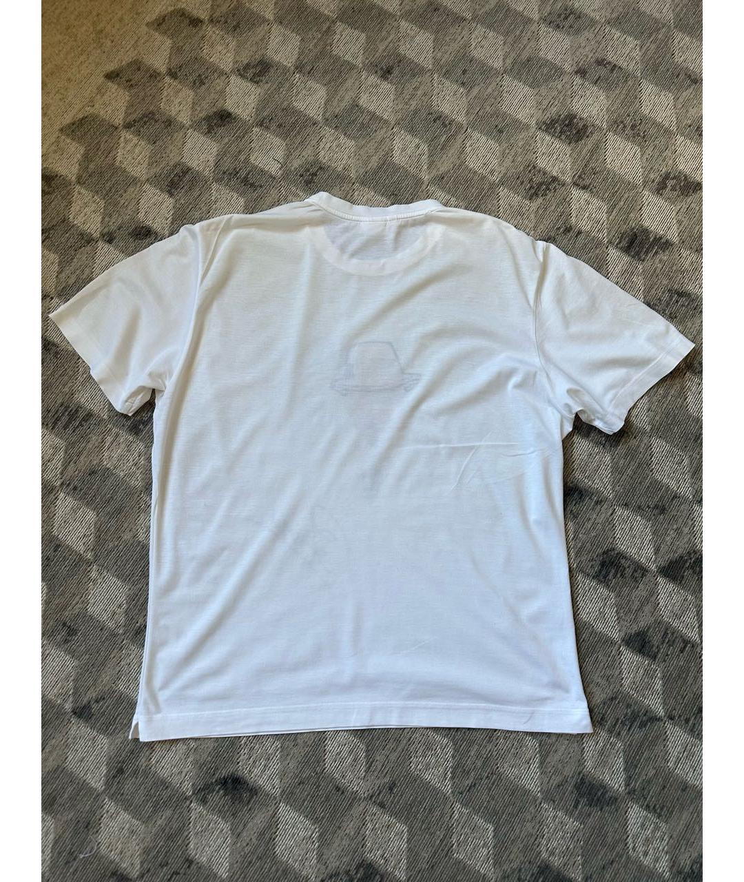 BRIONI Белая хлопковая футболка, фото 3