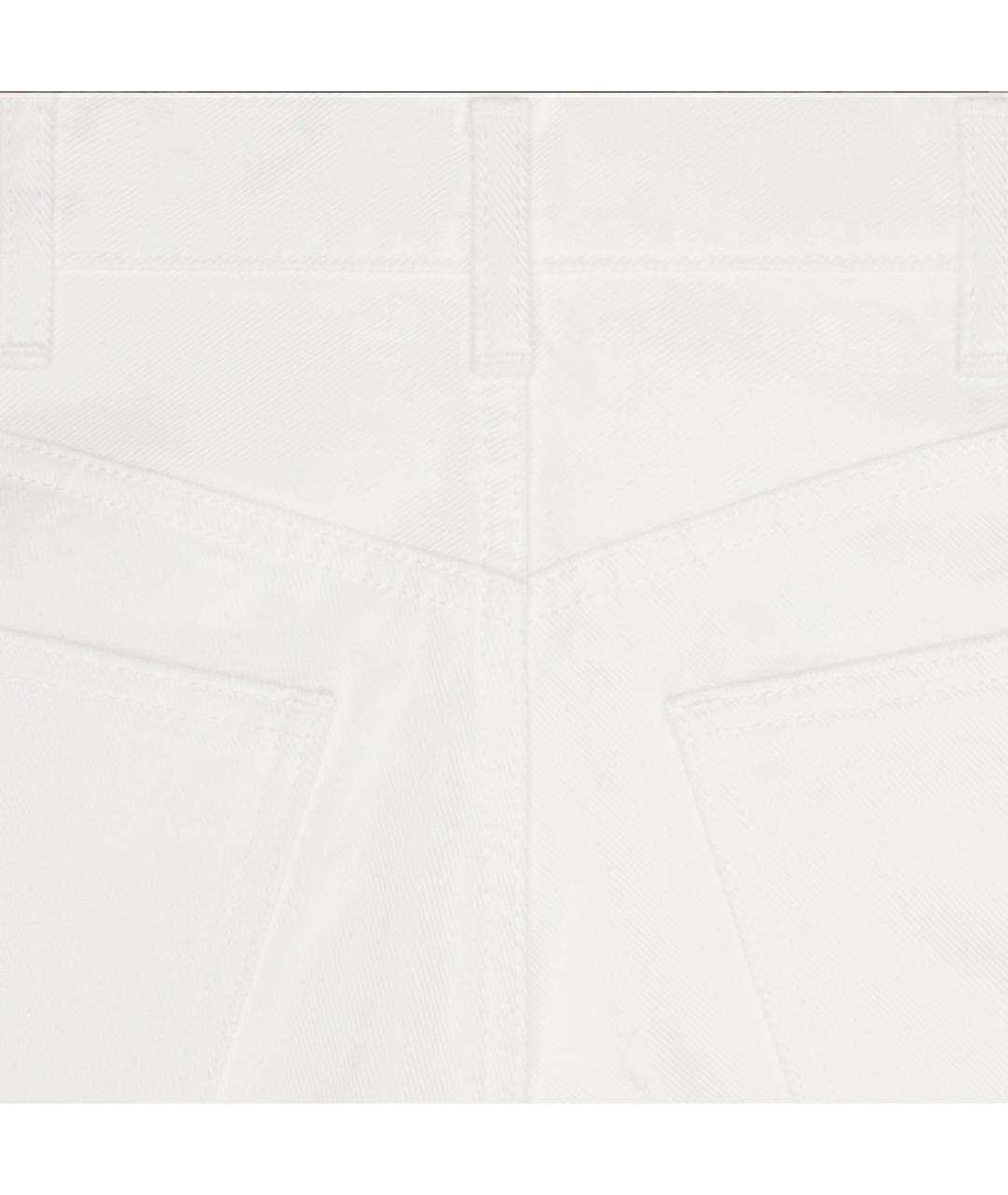CELINE PRE-OWNED Белые хлопковые прямые джинсы, фото 3