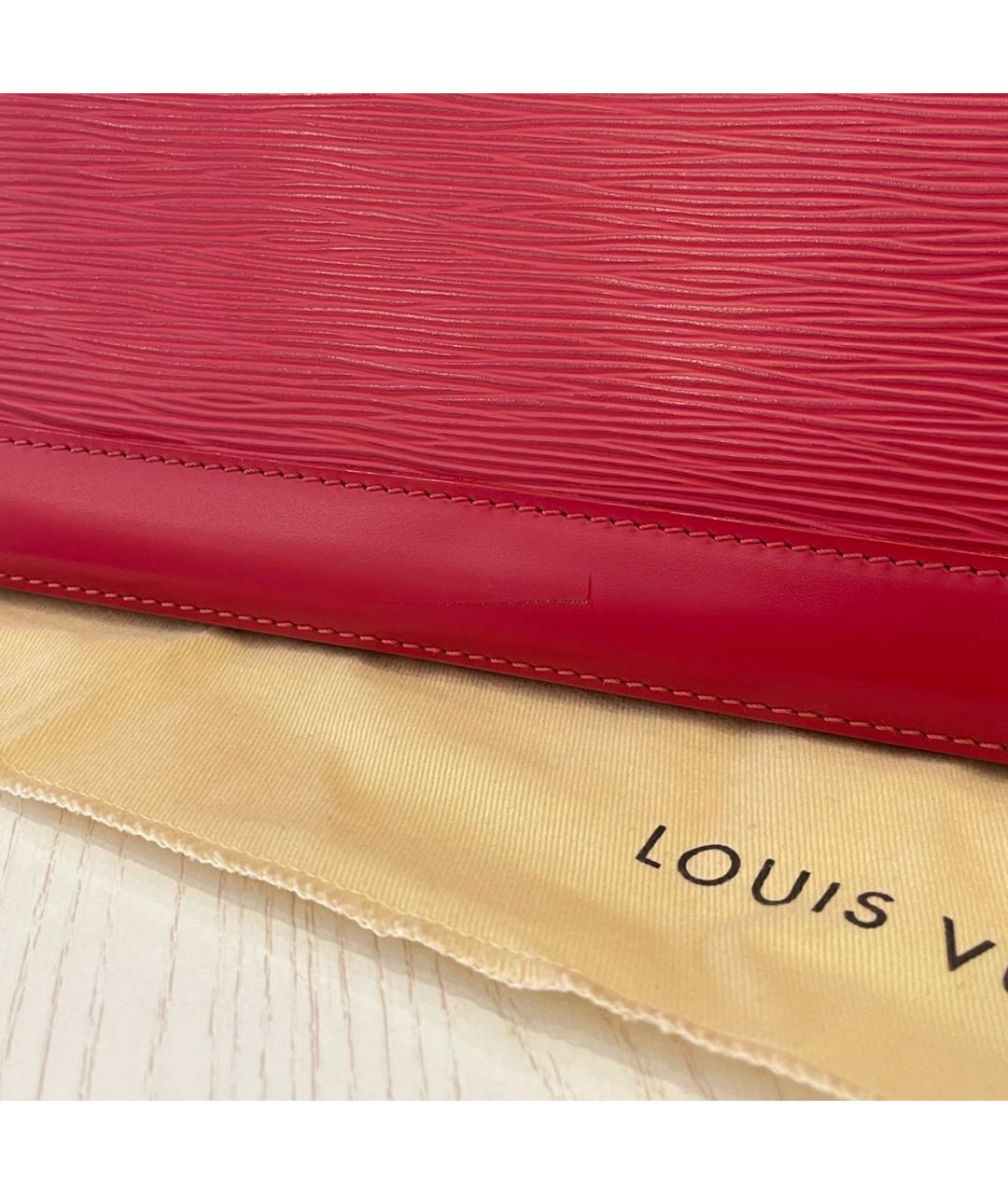 LOUIS VUITTON PRE-OWNED Красная кожаная сумка с короткими ручками, фото 4