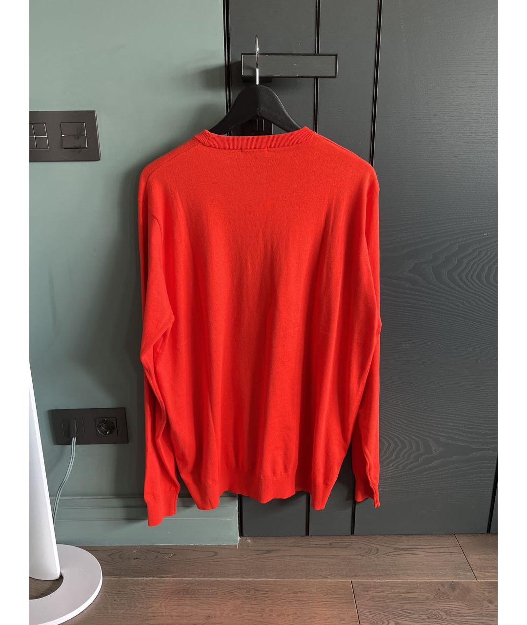 HERMES PRE-OWNED Оранжевый шерстяной джемпер / свитер, фото 2