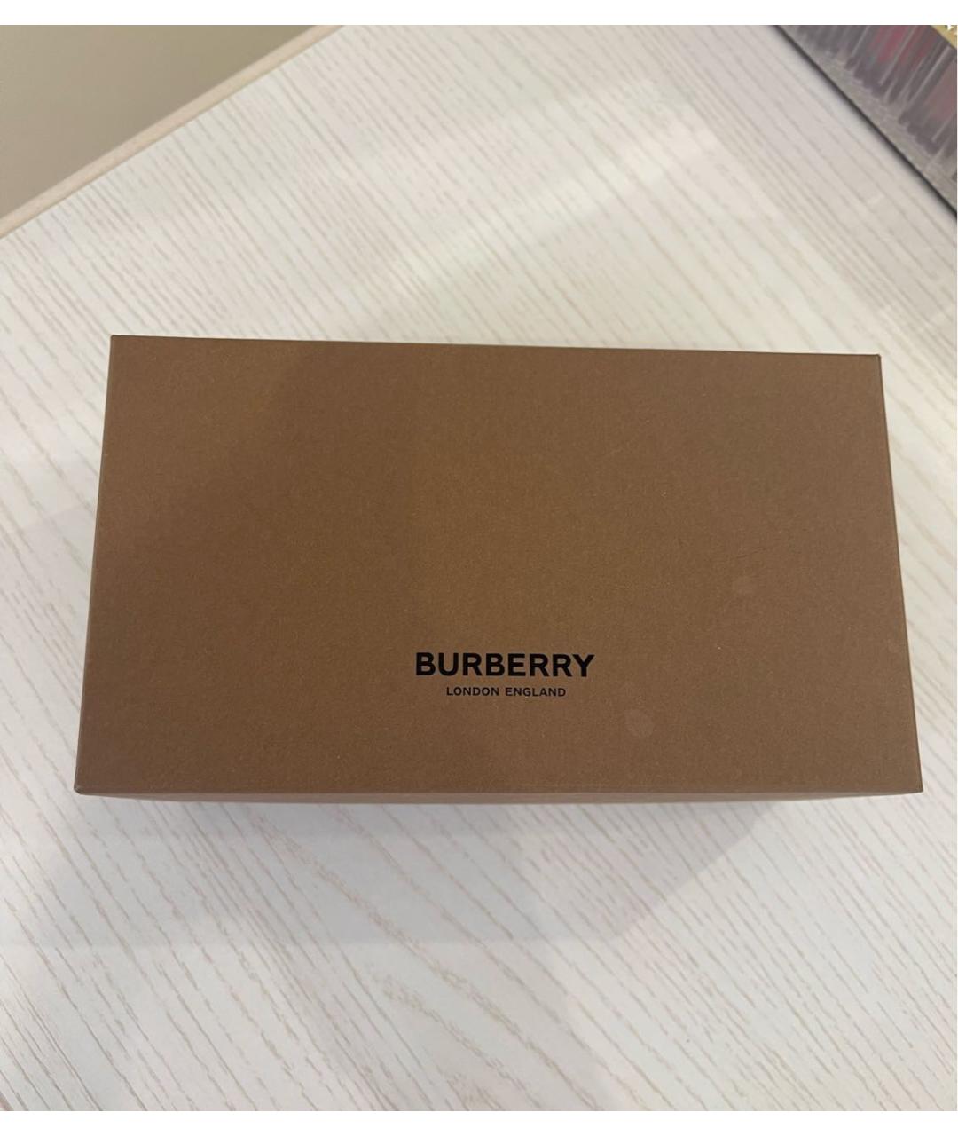 BURBERRY Черные пластиковые солнцезащитные очки, фото 5