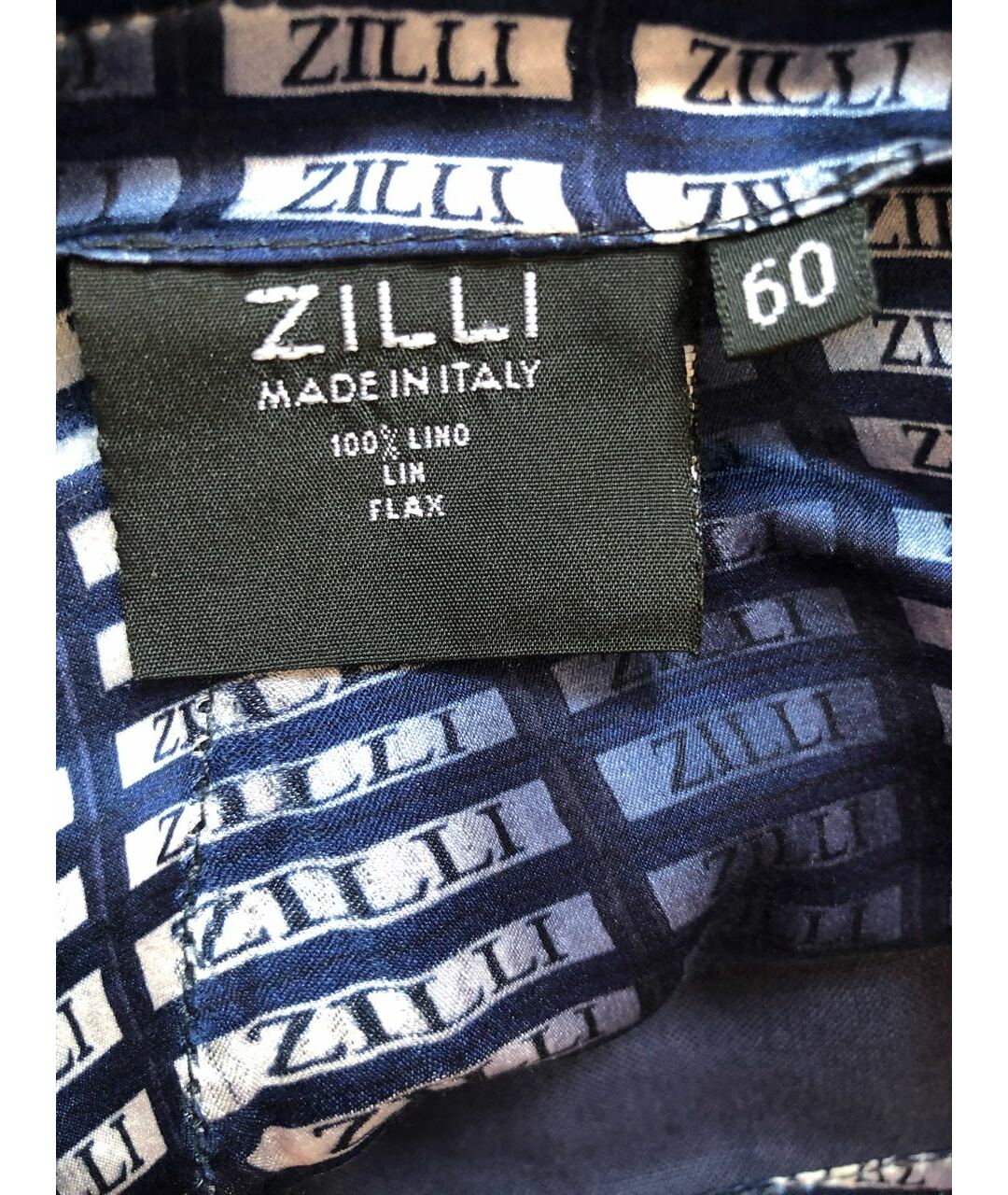 ZILLI Темно-синие льняные классические брюки, фото 4