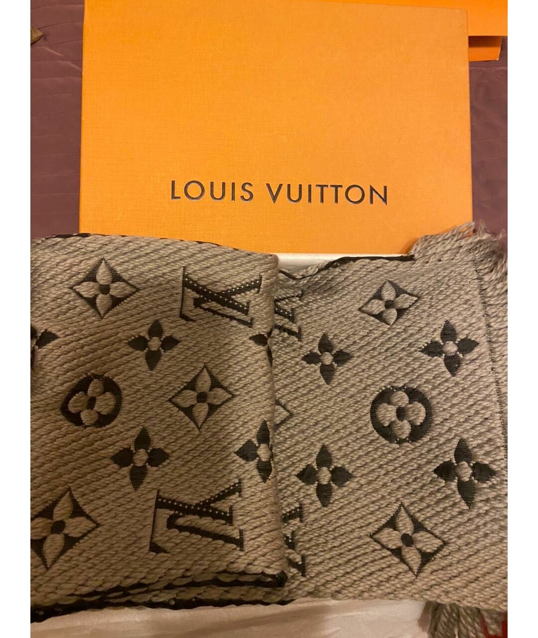 LOUIS VUITTON PRE-OWNED Бежевый шерстяной шарф, фото 2