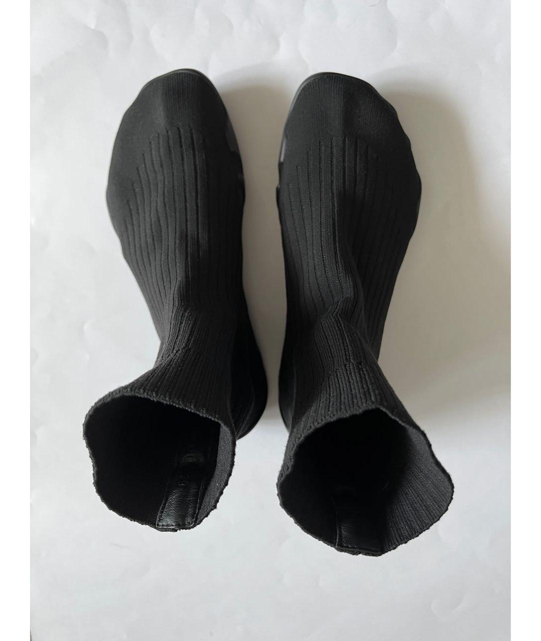 VETEMENTS Черные текстильные высокие кроссовки / кеды, фото 3
