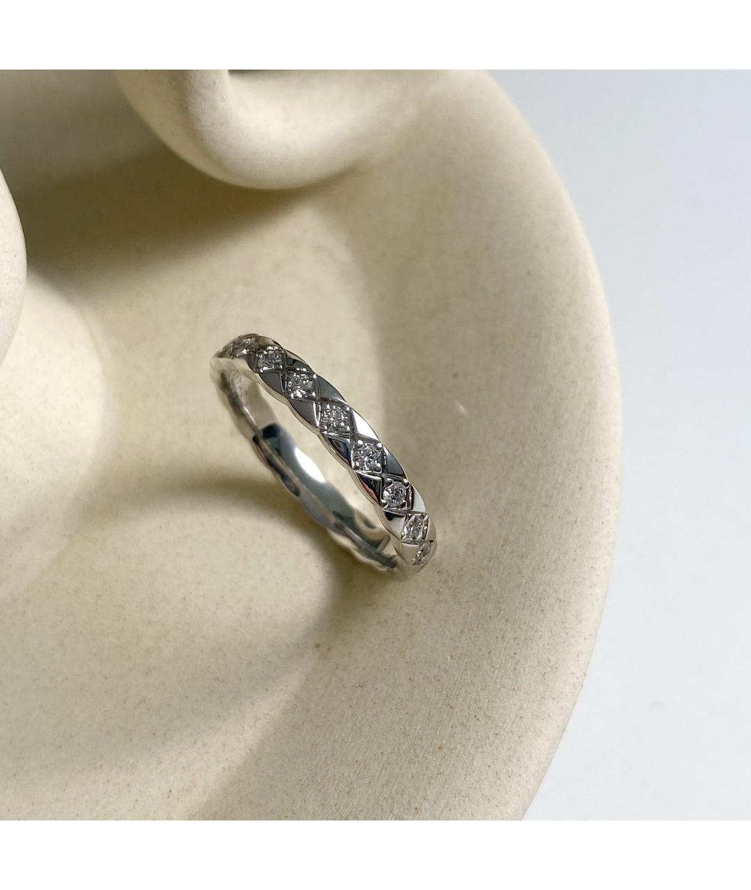 CHANEL PRE-OWNED Белое кольцо из белого золота, фото 4