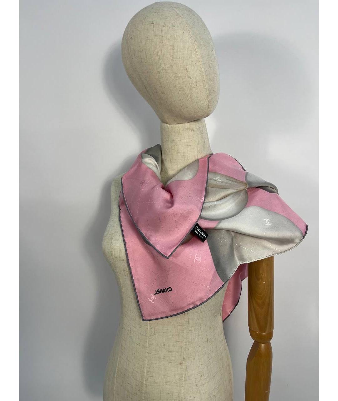 CHANEL PRE-OWNED Мульти шелковый платок, фото 4
