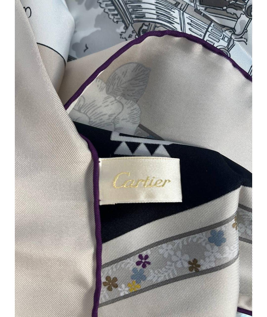 CARTIER Мульти шелковый платок, фото 3