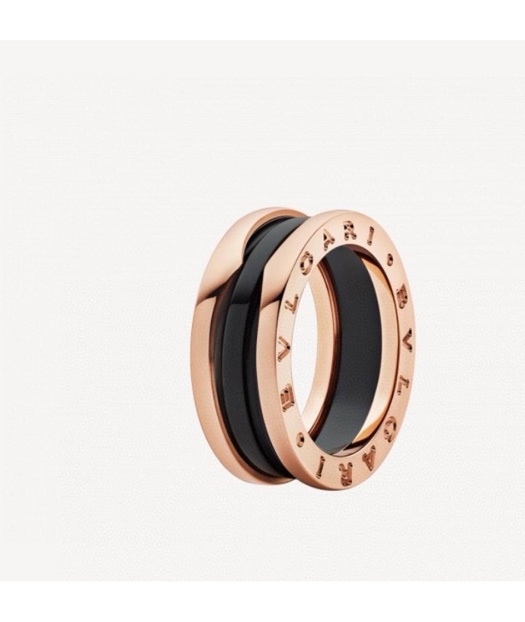 BVLGARI Черное кольцо из розового золота, фото 7
