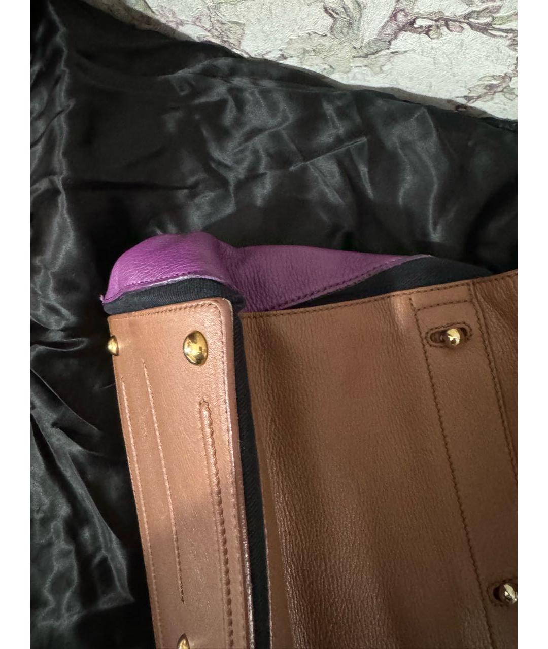 SAINT LAURENT Мульти кожаная сумка с короткими ручками, фото 6