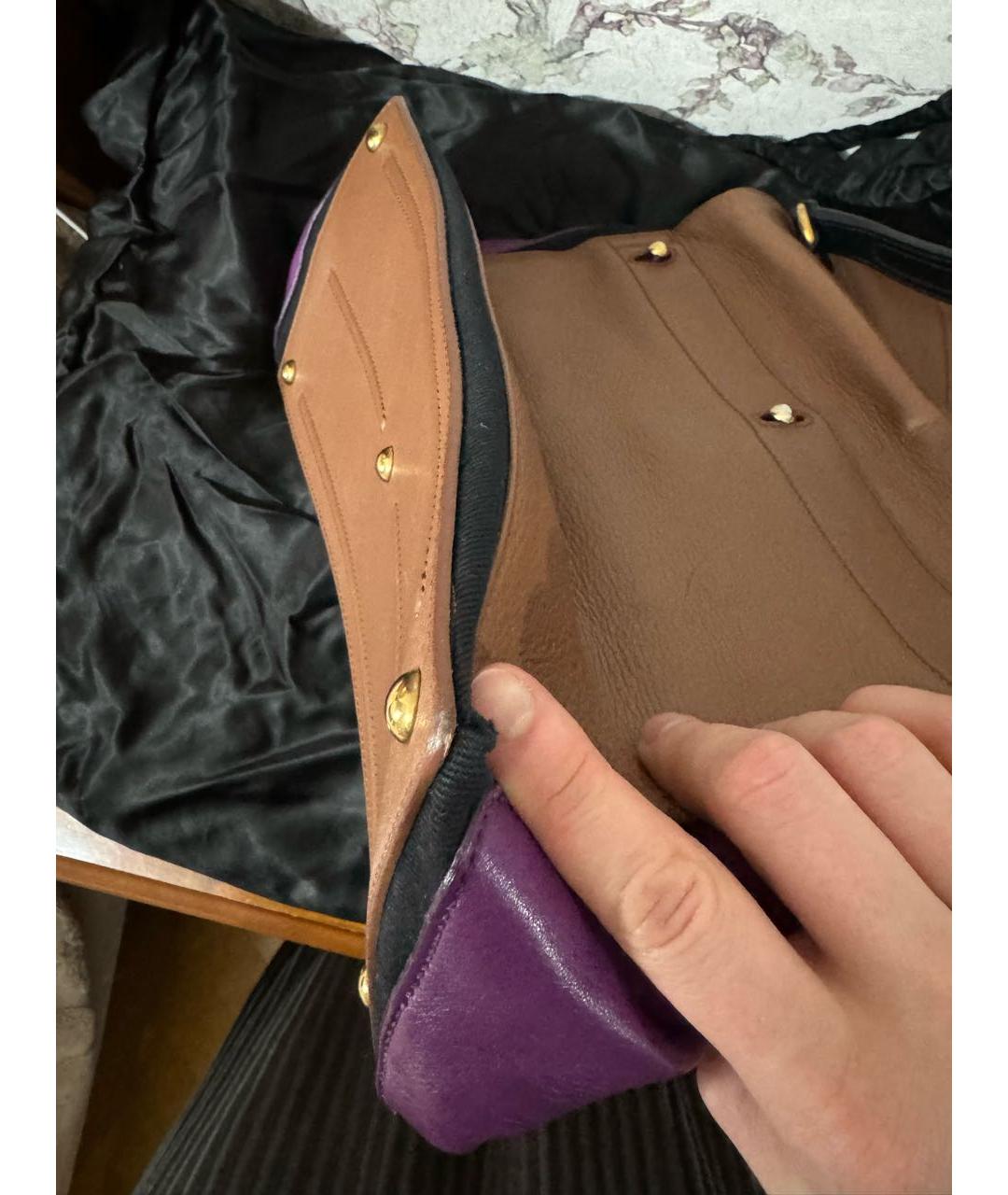 SAINT LAURENT Мульти кожаная сумка с короткими ручками, фото 5
