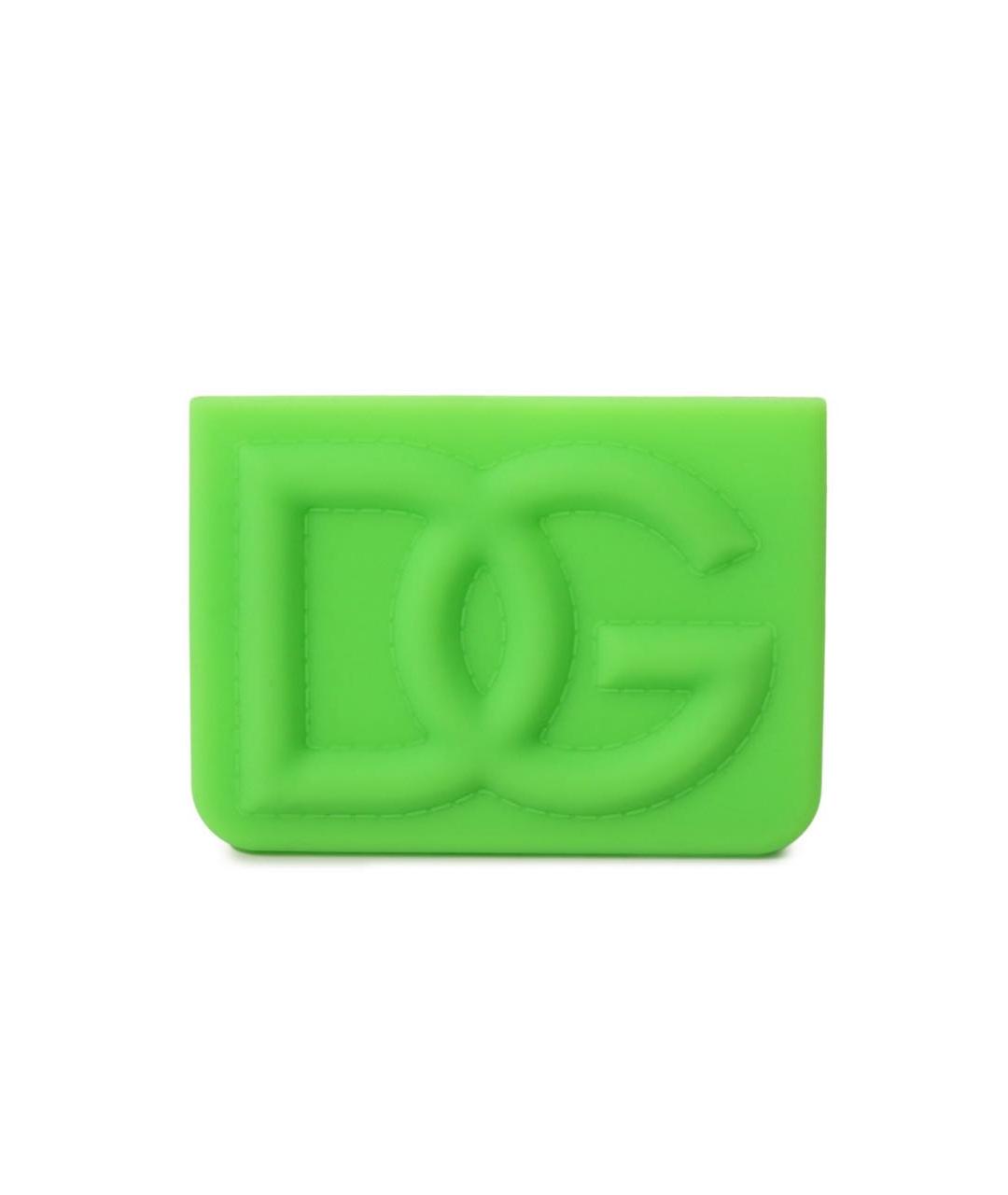 DOLCE&GABBANA Зеленый полиуретановый кардхолдер, фото 1