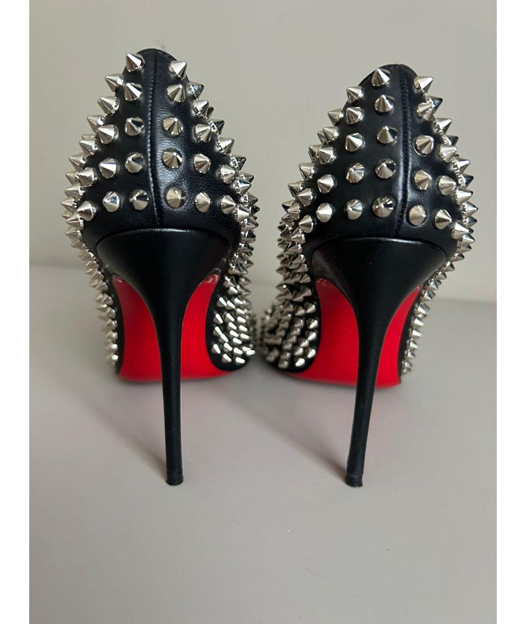 CHRISTIAN LOUBOUTIN Черные кожаные туфли, фото 3