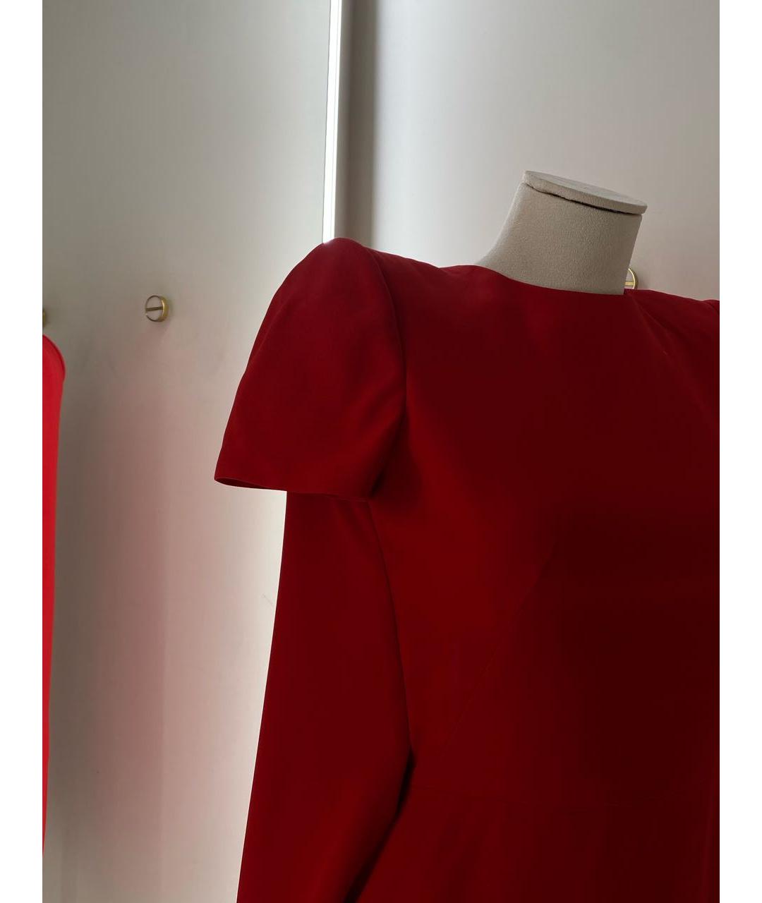 ALEXANDER MCQUEEN Красное вискозное вечернее платье, фото 6