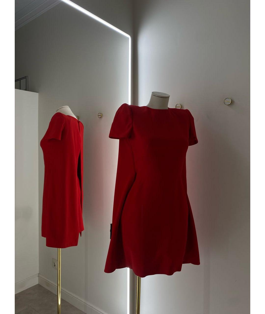 ALEXANDER MCQUEEN Красное вискозное вечернее платье, фото 8