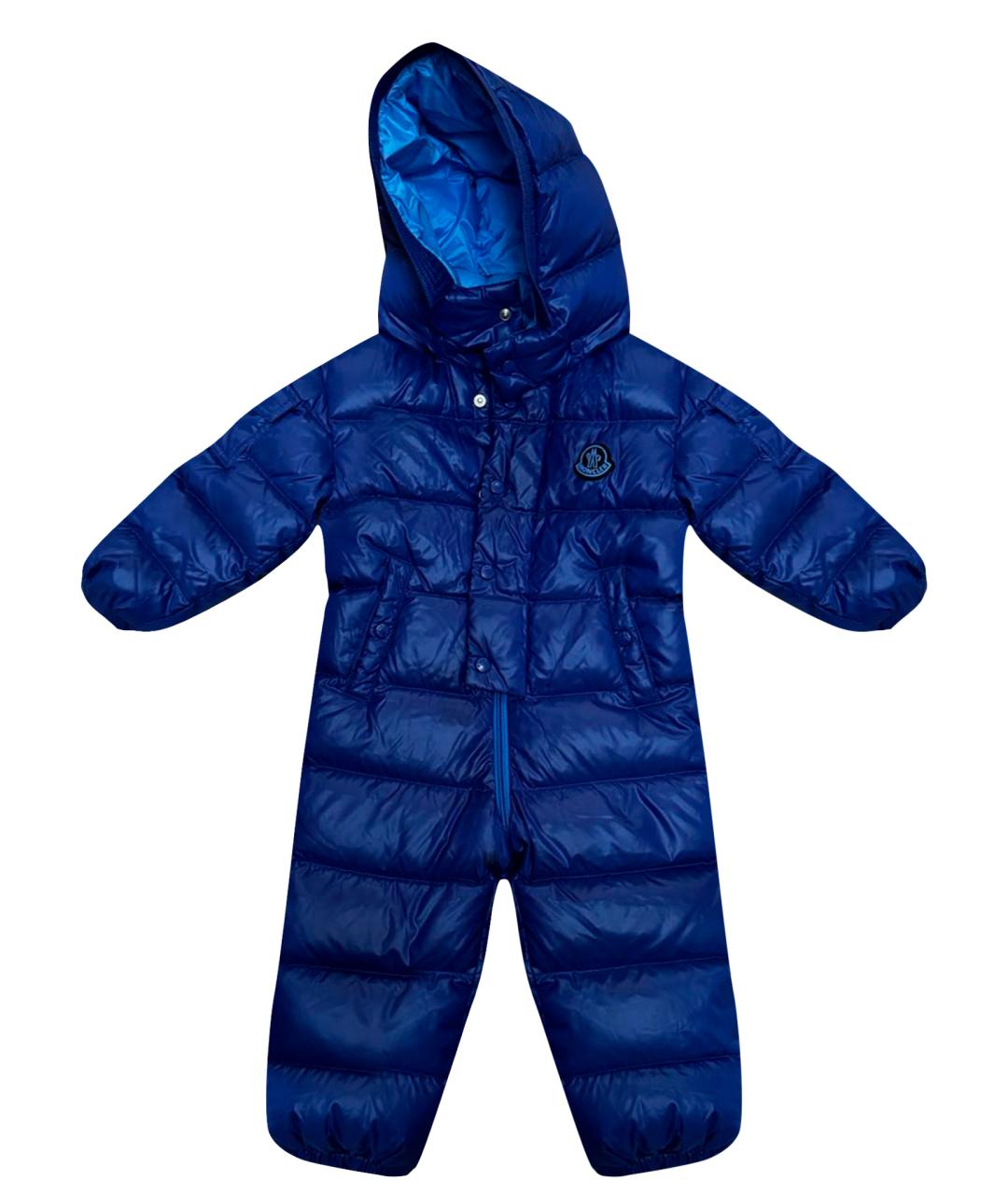 MONCLER KIDS Синий комбинезон, фото 1