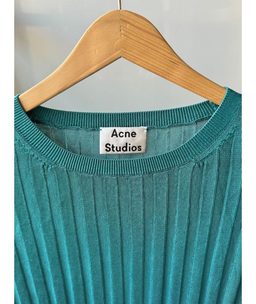 ACNE STUDIOS Бирюзовый вискозный джемпер / свитер, фото 4