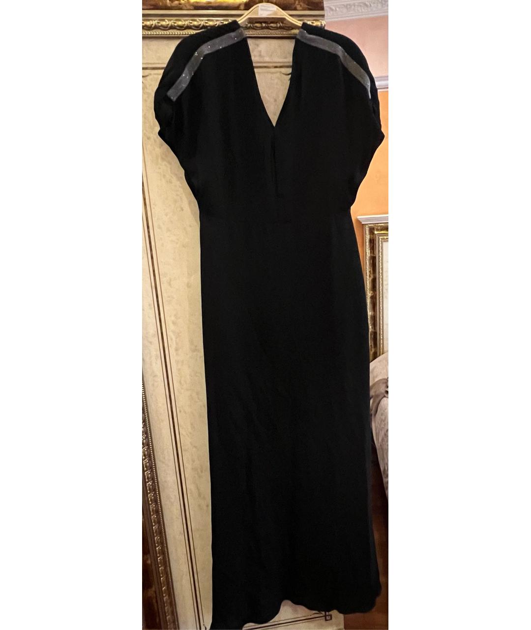 FABIANA FILIPPI Черное полиамидовое вечернее платье, фото 6