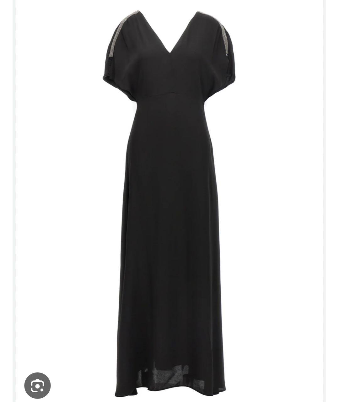 FABIANA FILIPPI Черное полиамидовое вечернее платье, фото 8
