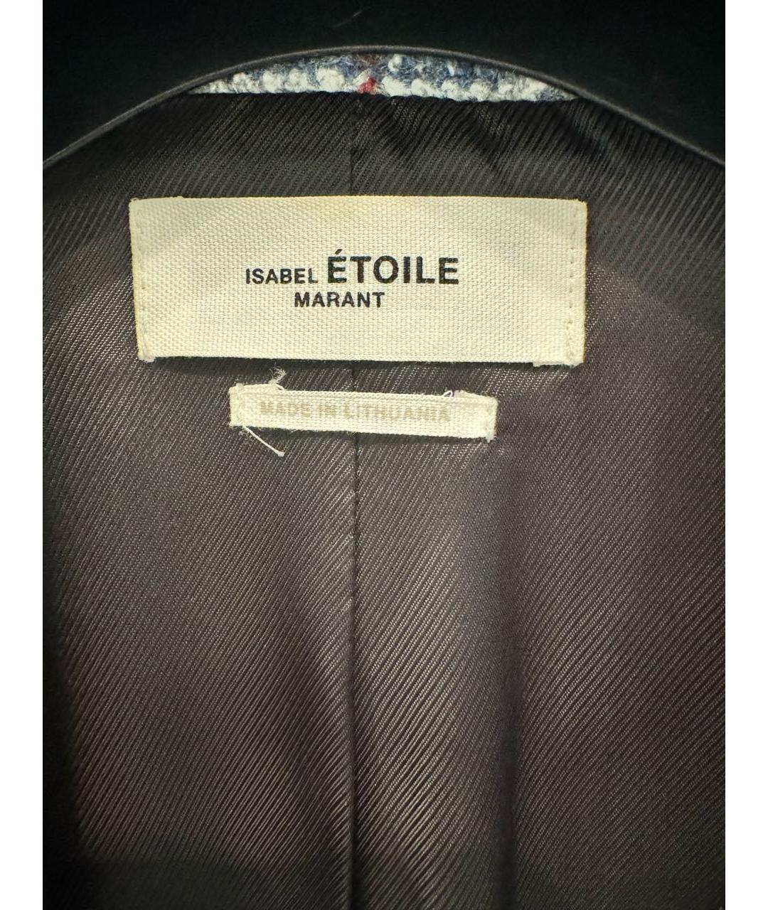 ISABEL MARANT ETOILE Синий шерстяной жакет/пиджак, фото 3