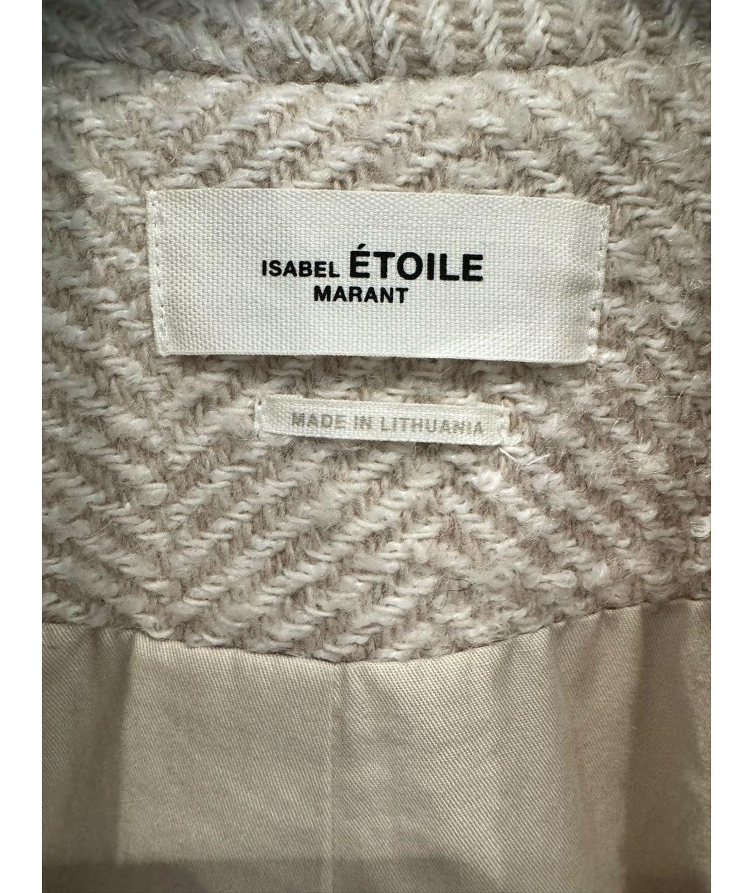 ISABEL MARANT ETOILE Бежевый шерстяной жакет/пиджак, фото 3