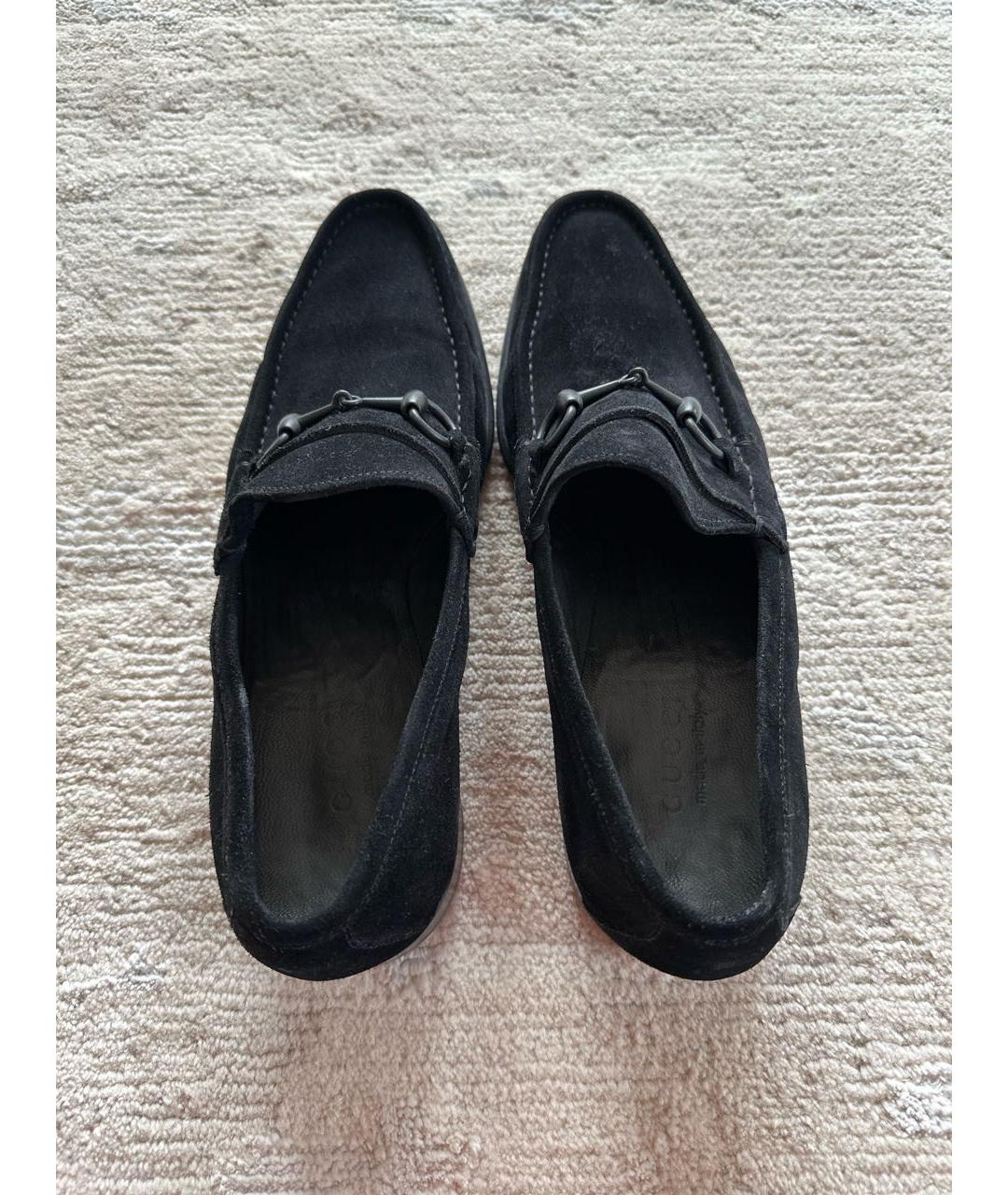 GUCCI Черные замшевые туфли, фото 3