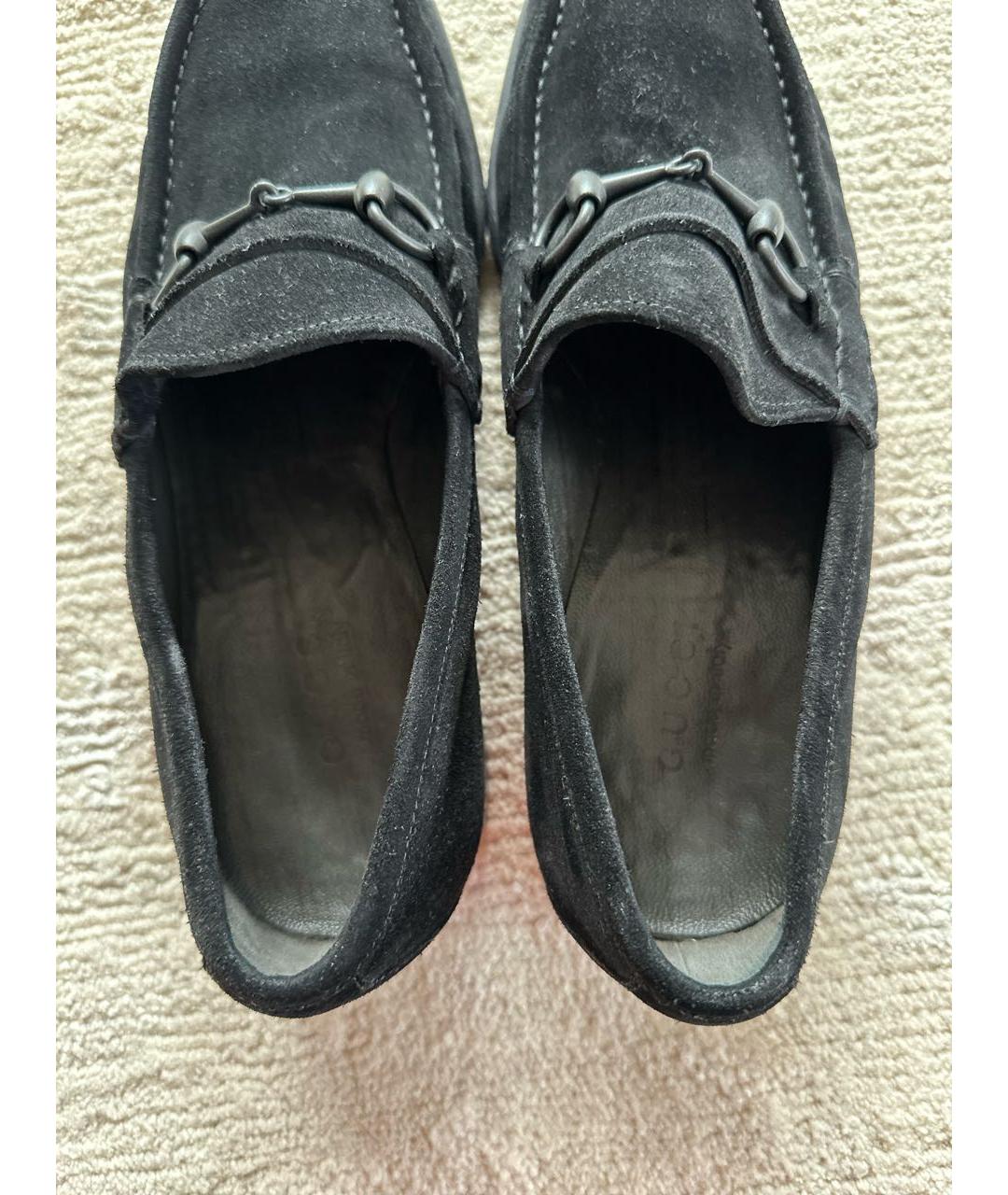 GUCCI Черные замшевые туфли, фото 5