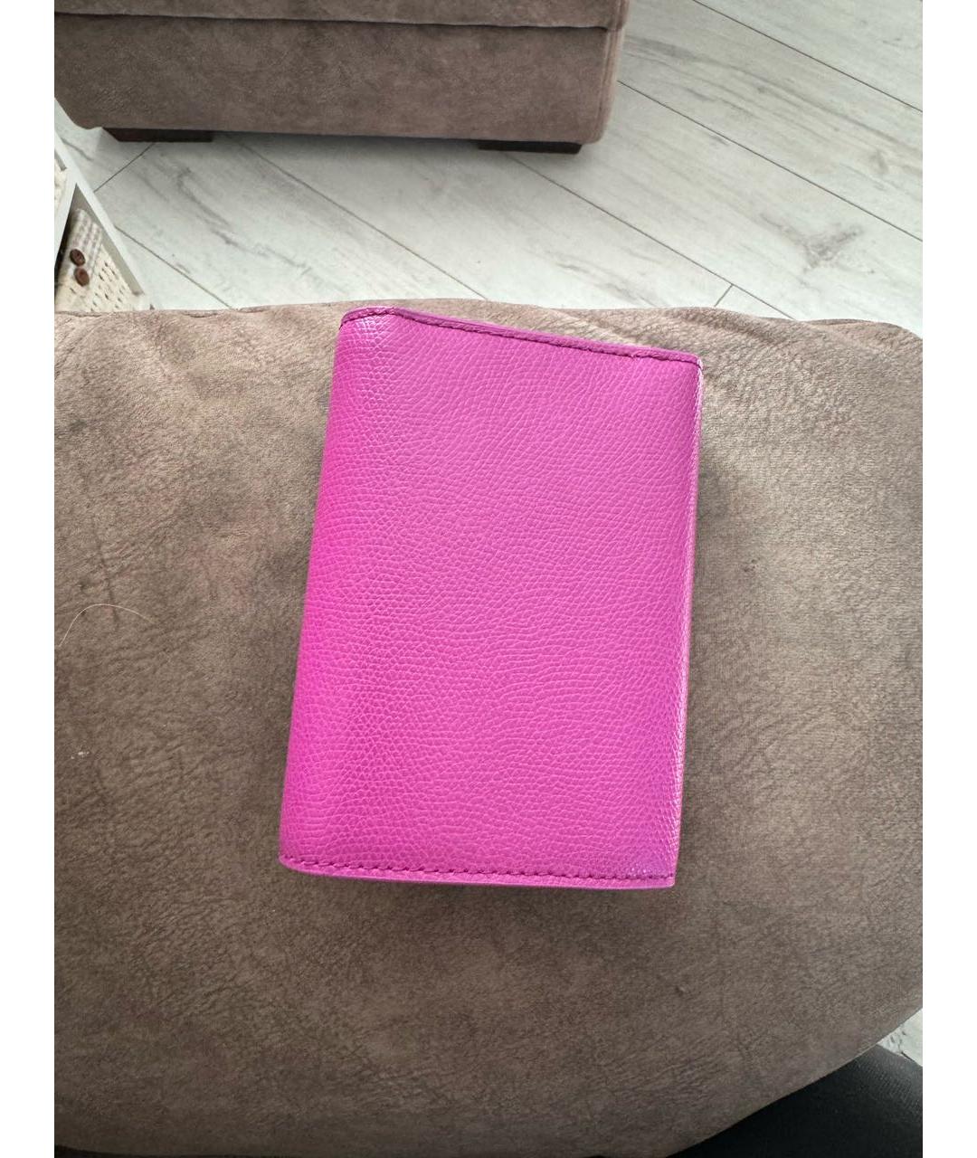 FURLA Розовый кожаный кошелек, фото 3