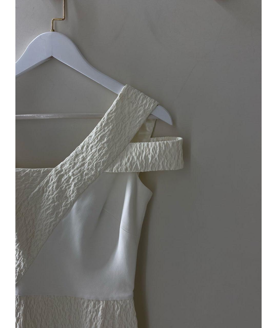 ROLAND MOURET Белое полиамидовое вечернее платье, фото 6