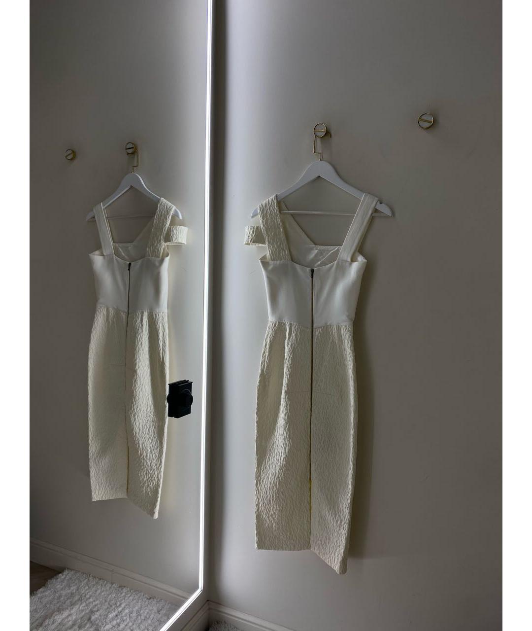 ROLAND MOURET Белое полиамидовое вечернее платье, фото 2