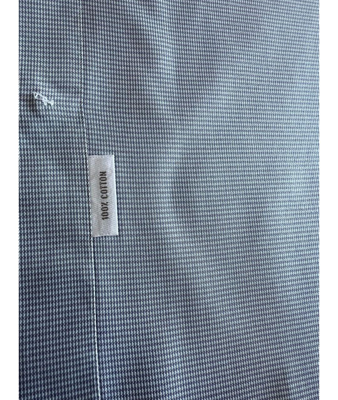 BRIONI Голубая хлопковая классическая рубашка, фото 6