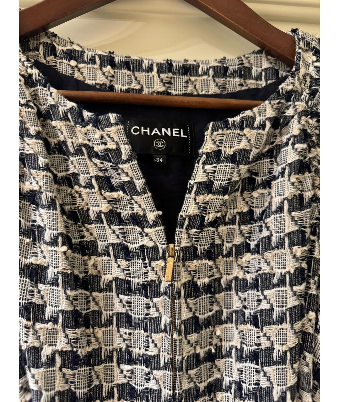 CHANEL PRE-OWNED Черное хлопковое коктейльное платье, фото 6