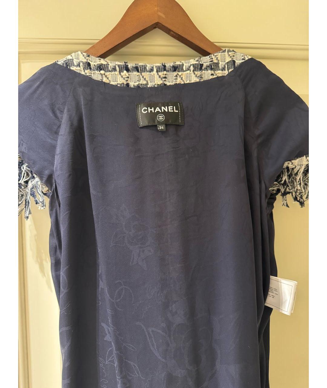 CHANEL Черное хлопковое коктейльное платье, фото 3