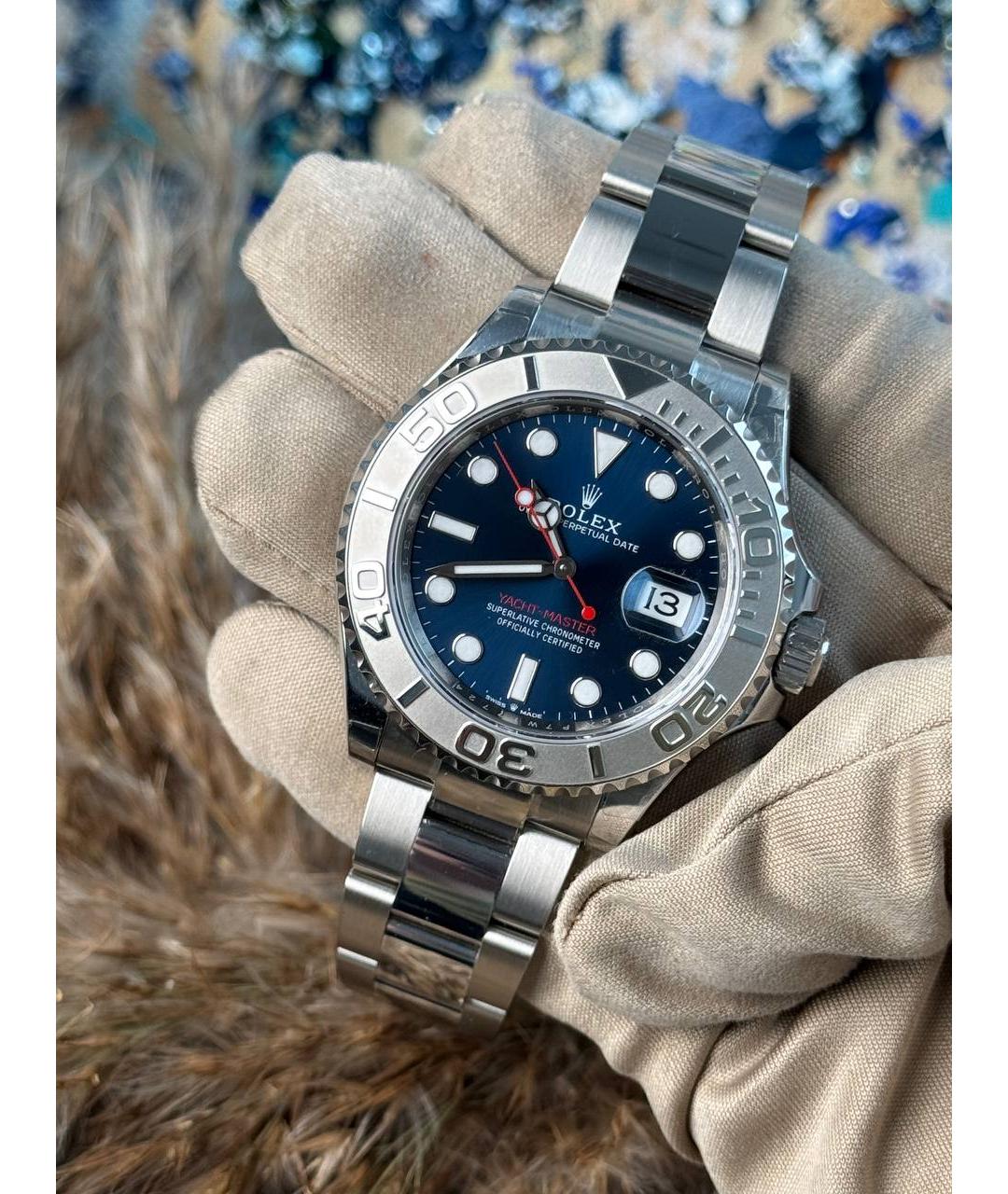 ROLEX Серебряные платиновые часы, фото 2