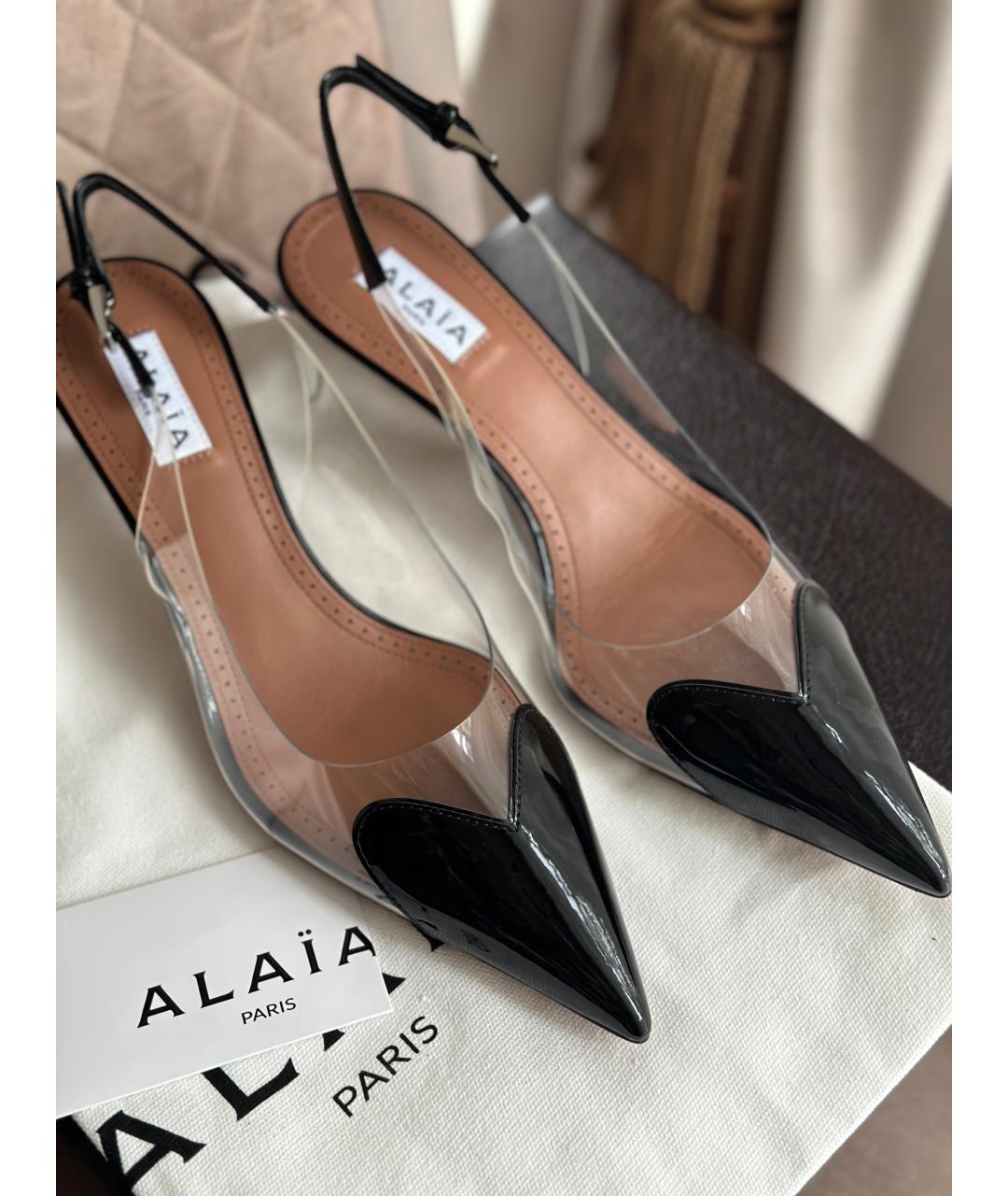 ALAIA Черные кожаные туфли, фото 7