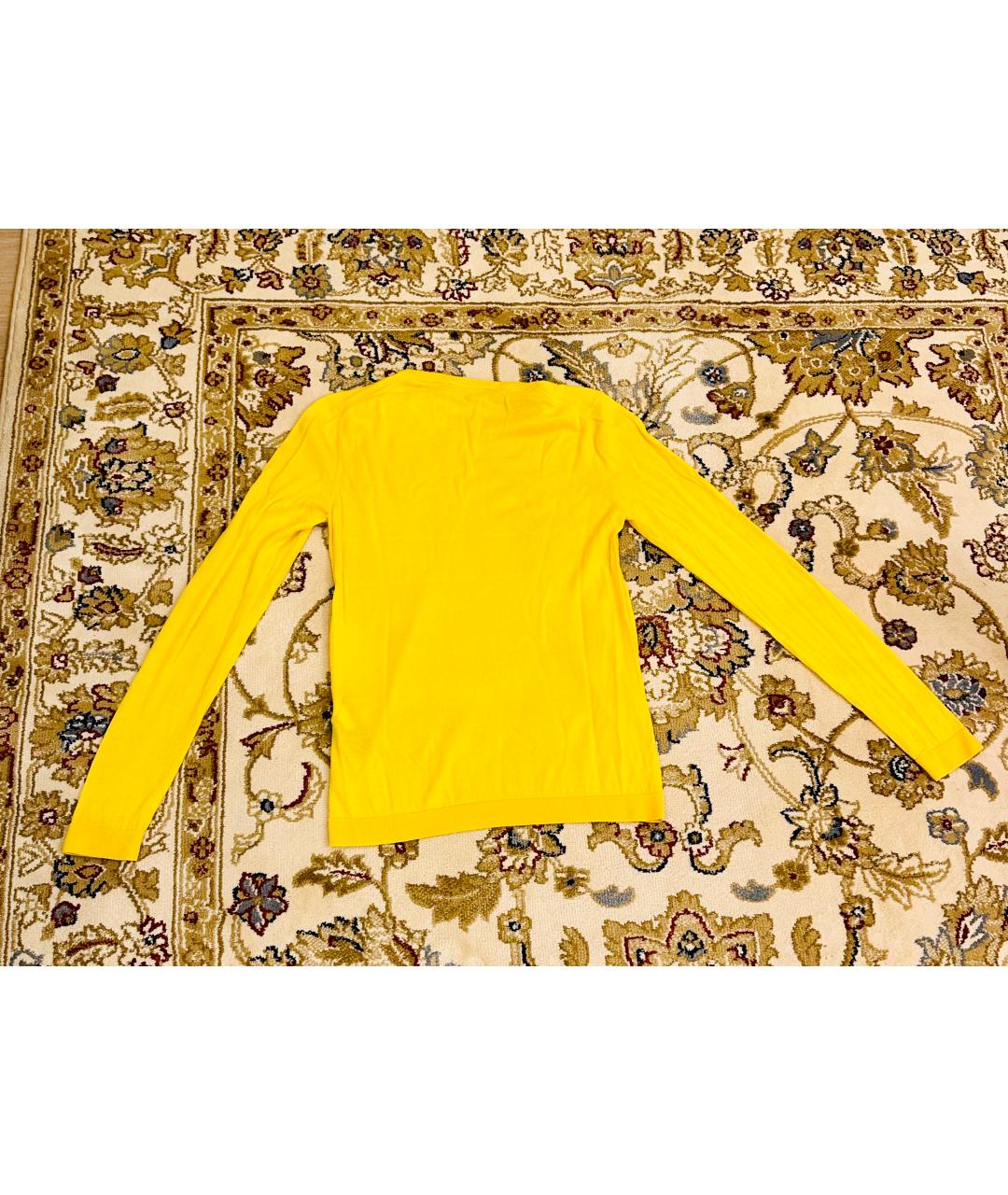 RALPH LAUREN Желтый кашемировый джемпер / свитер, фото 2
